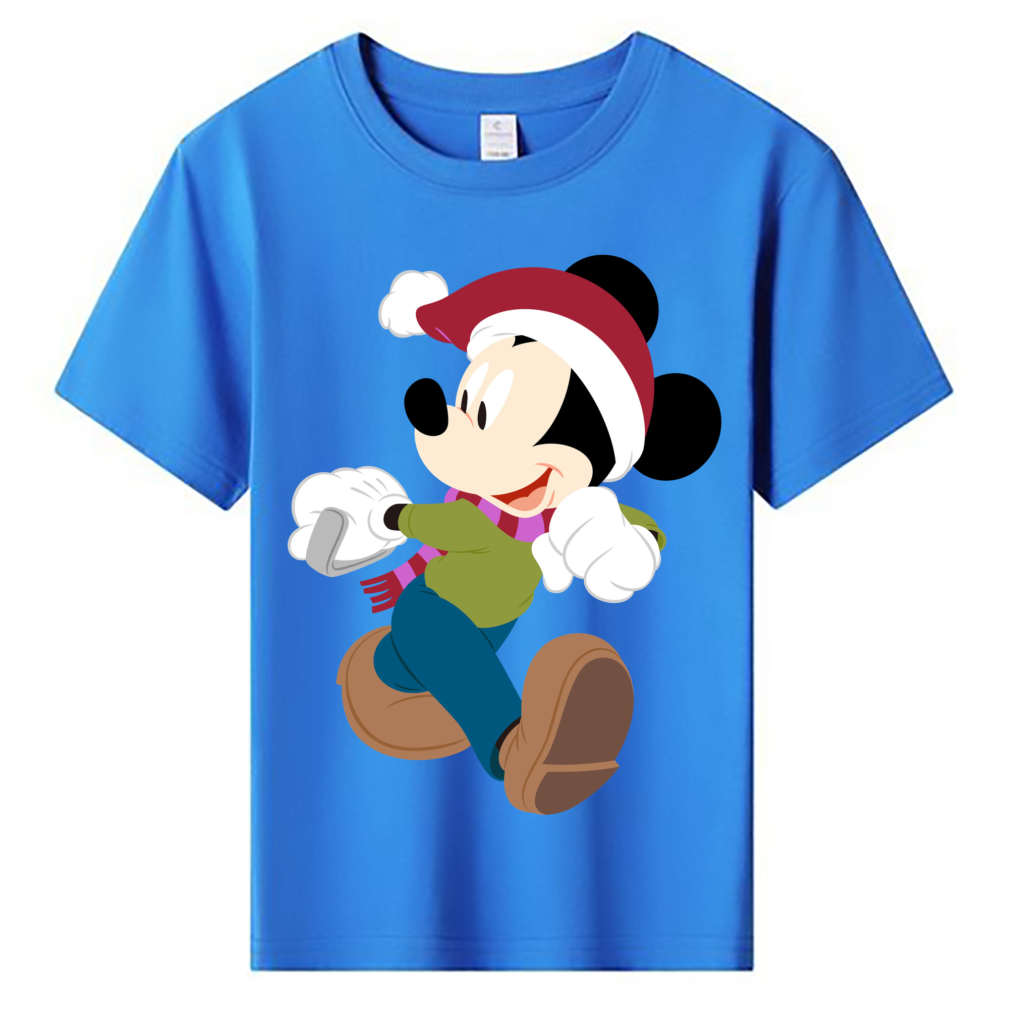ミッキーマウス Mickey Mouse 綿100％キッズTシャツ（フロントプリント）